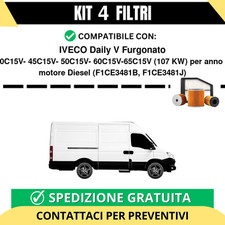 Kit 4 Filtri Tagliando per IVECO Daily V Furgonato 35C15V- 40C15V- 45C15V- 50...