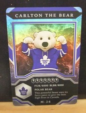 2021-22   carlton the bear   mvp    mascots   leafs