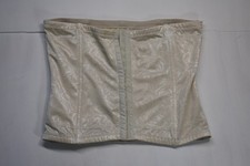 Maidenform Hook Front Corset - Ivory Flower Pattern - Womens Size XL Extra Large