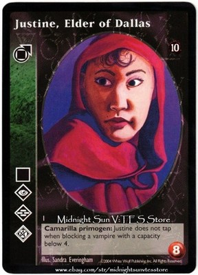 Justine, Elder of Dallas Tremere Tenth Anniversary V:TES VTES Vampire CCG