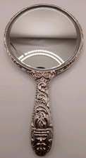 Sterling Silver Hand Mirror by Broadway & Co, Birmingham Vintage 1991.