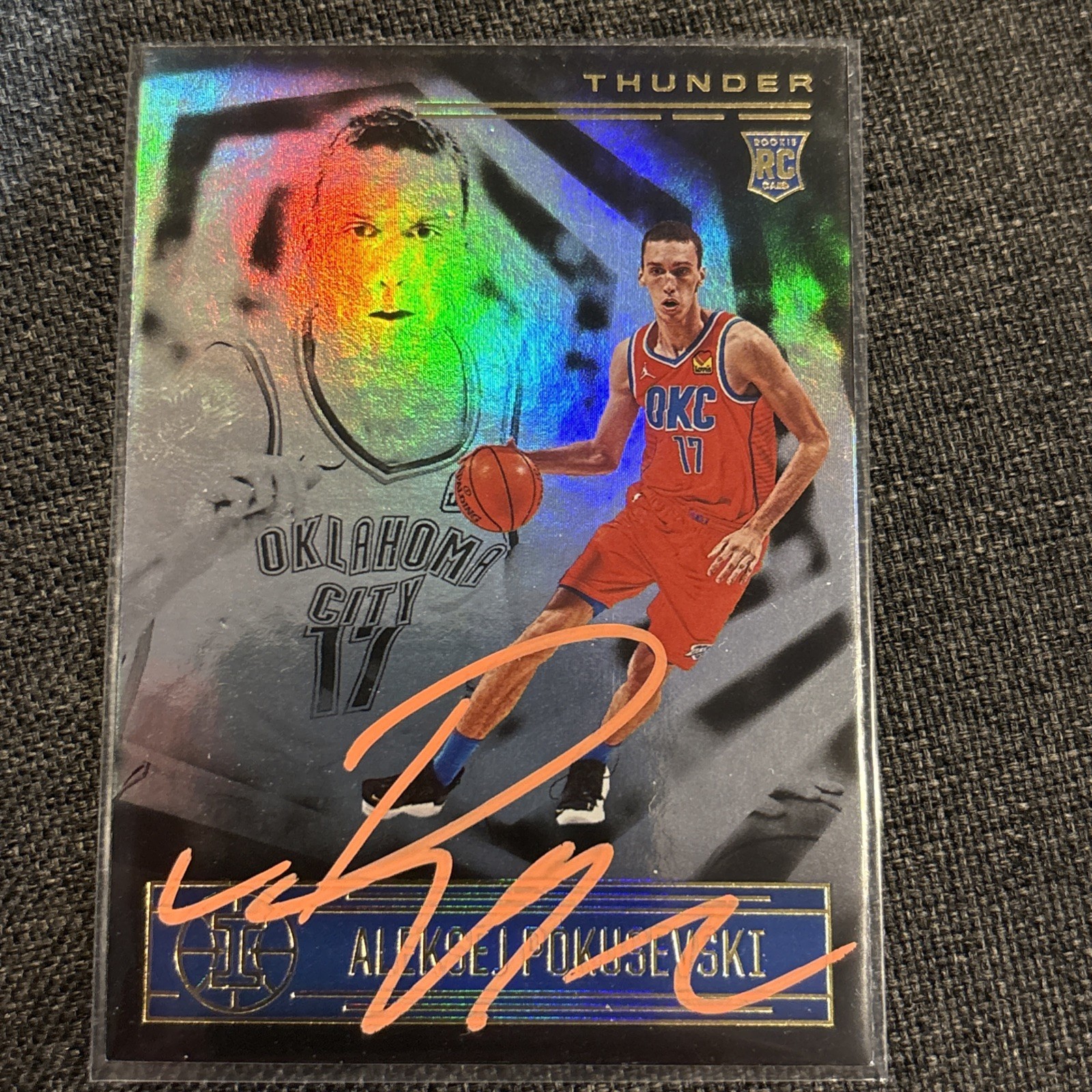 Signed 2020-21 Panini Illusions Basketball #188 Aleksej Pokusevski Rookie