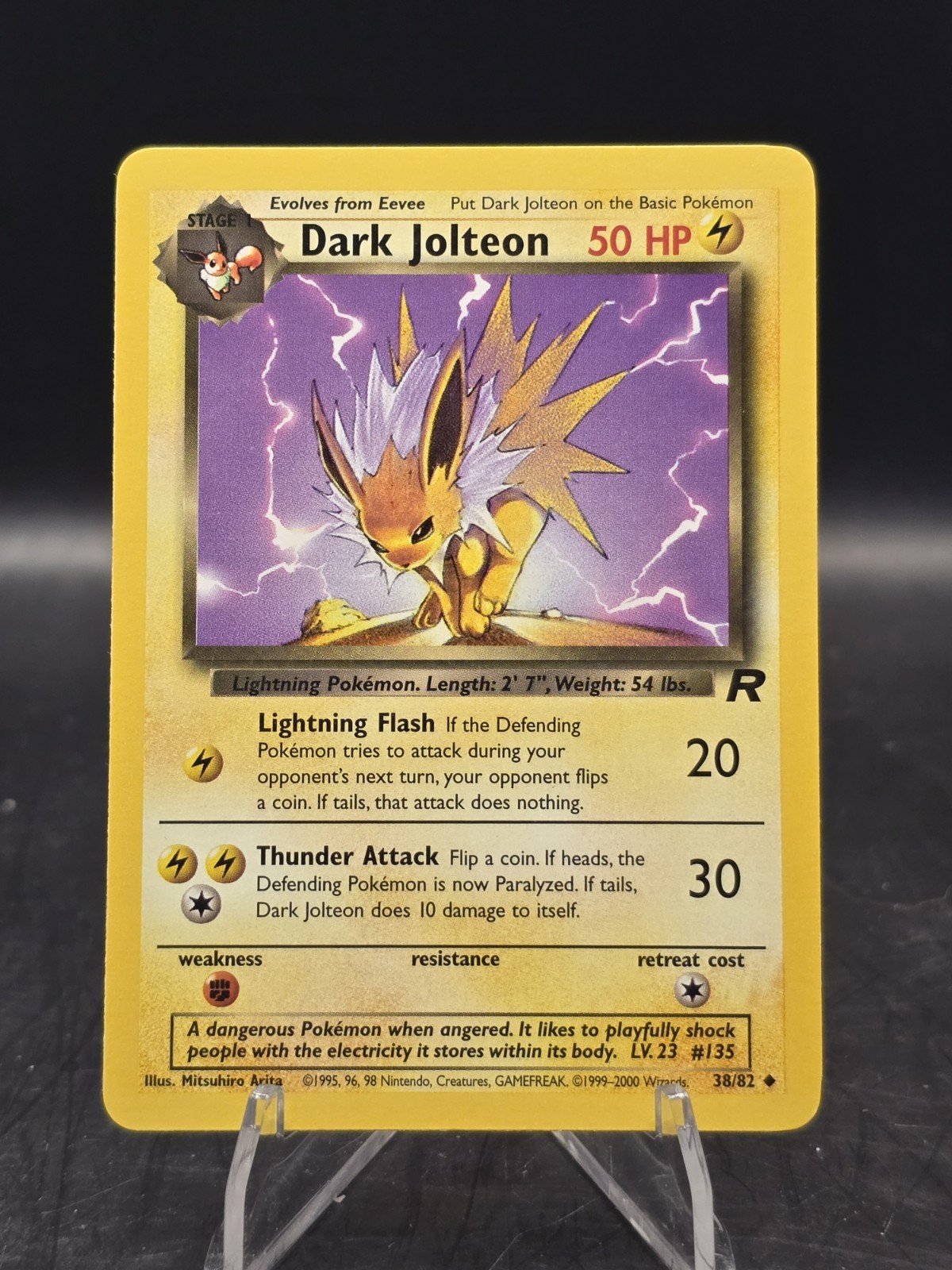 Pokemon TCG Dark Jolteon 38/82 Team Rocket Regular Unlimited Uncommon NM