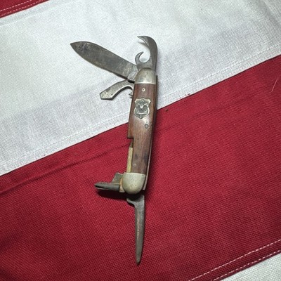 Vintage Patina IMPERIAL Boy Scout ''Be Prepared'' Pocket Knife. Rosewood Handle