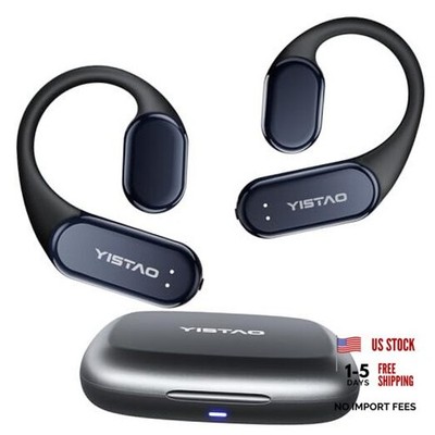 True Bone Conduction Headphones, Open Ear Earbuds with Ear Hooks, Up to 60 