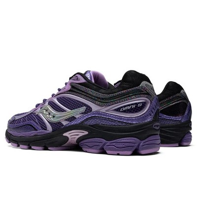2025 Men's Saucony Progrid Omni 9 Purple Pink Glow Lifestyle