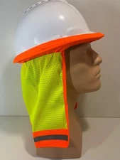 SAFETY HARD HAT NECK SHIELD HELMET SUN SHADE HI VIS REFLECTIVE FREE GAITER MASK