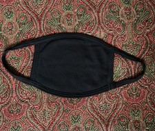 Lot of 6 Black Double Layer Cotton Face Masks Washable Kid's/Youth Reusable