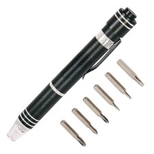 Precision Screwdriver LED Light Aluminium Magnetic Phillips Slotted Driver Bits