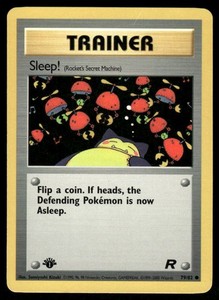 Sleep! 79/82 Team Rocket 1st Edition Common Trainer
