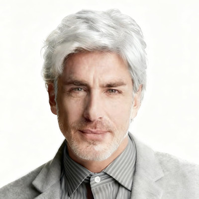 Swiking White Short Wig For Men Soft Layered Natural Synthetic Wig For Male