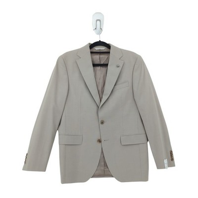 Jack Victor Men 38 S Esprit Suit Blazer Jacket Khaki Tan Brown Wool Blend Slim