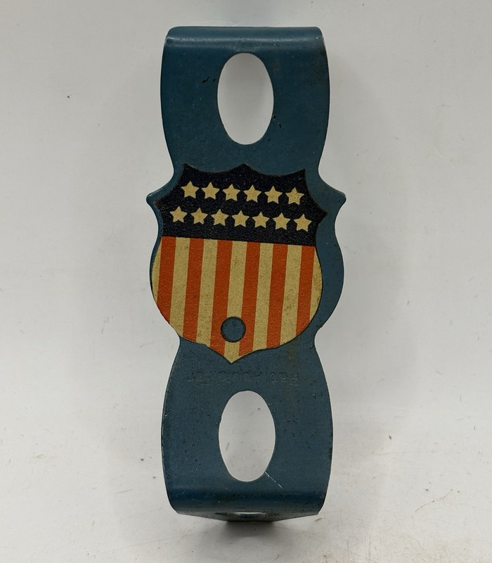 Antique Automobile Accessory Vintage DETTRA Bumper Mounted Patriotic Flag Holder