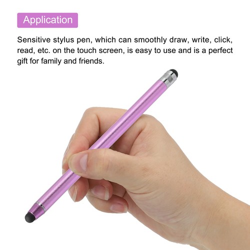 5pcs Stylus Pens for Touch Screens with 2 Extra Tips Purple - Photo 3/7