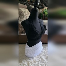 Xhilaration Black Lace Halter Bralette with Back Closure NWT