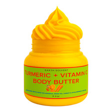 Manteca corporal potenciadora del brillo con vitamina C de cúrcuma