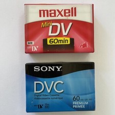 Sony DVM60PRL Mini Video Tape DV And Maxell DVM60SE Mini Video Tape DV