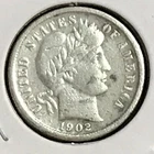 U.S. Barber Dime XF Detail Very Corroded 1902-S