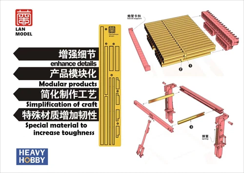 Heavy Hobby LM-35001 1/35 T34 CALLIOPE US.MEDIUM TANK M4 SHERMAN ROCKET LAUNCHER - Picture 3 of 4