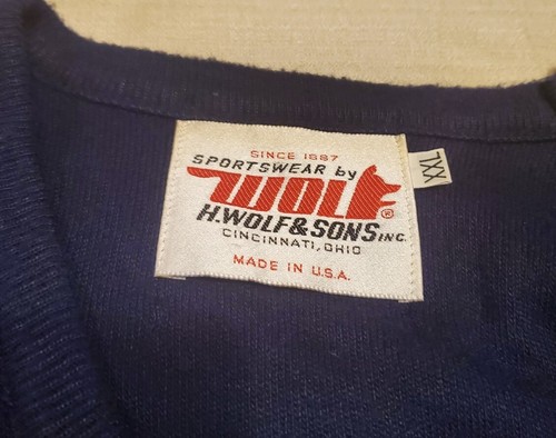 Vintage 1980s H. Wolf & Sons Mens 2xl Penn State V-Neck Faculty Pullover Sweater - Picture 5 of 7