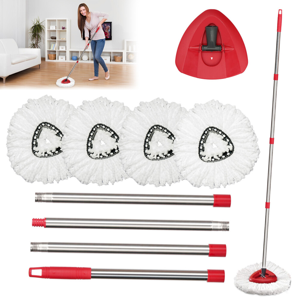 Replacement Microfiber Spin Mop Head Pole Handle Base Disc Refill For O