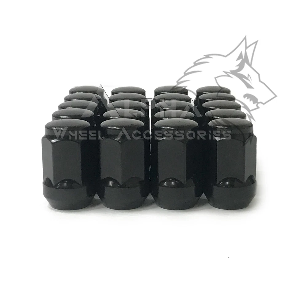 20 porcas de bolota bojo preto 12x1,25 assento cônico para Nissan Infiniti Subaru - Imagem 3 de 4