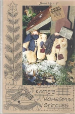 KATIE'S HOMESPUN STITCHES #KHS-59 7" SNOW COUPLE SEWING PATTERN ©1997
