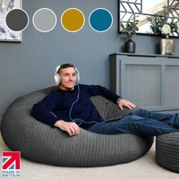Goliath Bean Bag Giant Jumbo Cord Adult Lounger Sofa Chair rucomfy Beanbags
