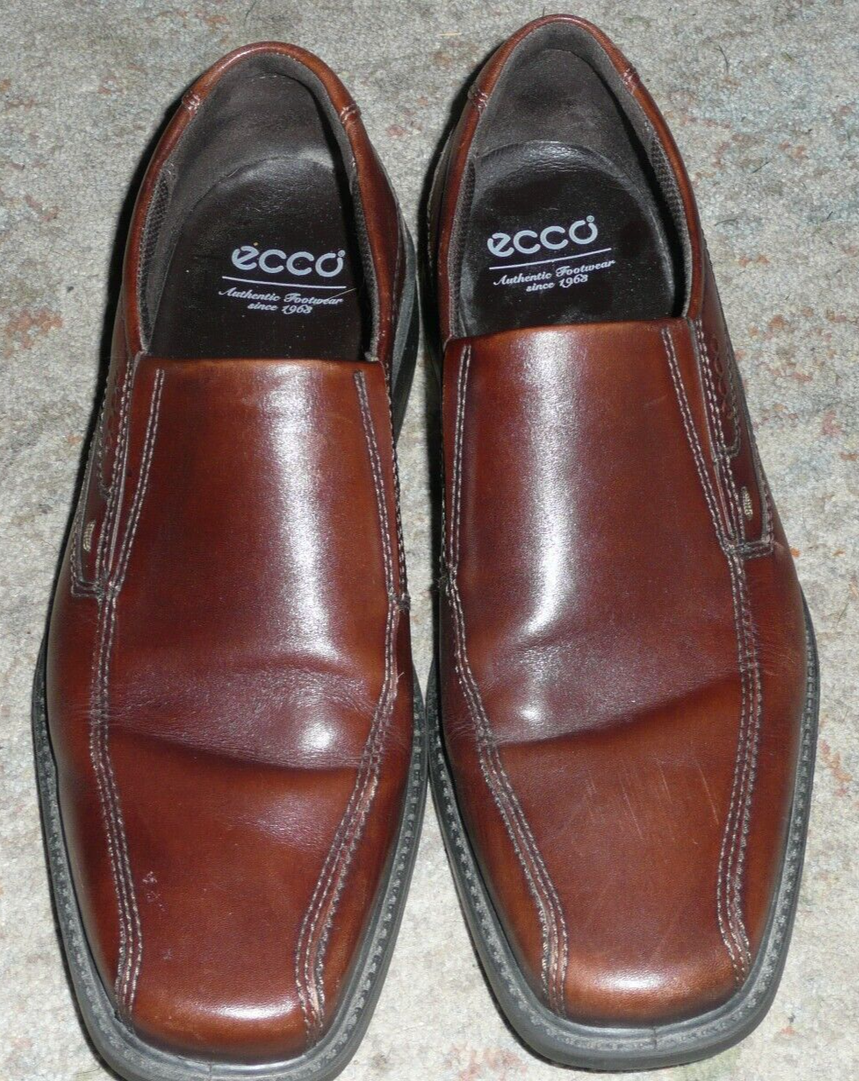 Ecco New Jersey Brown Leather Slip-On Men display picture 2