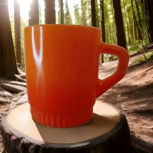Fire King Mug Vintage Coffee Cup Stackable Anchor Hocking 3.5"