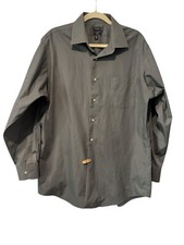 Arrow Men  s Long Sleeve Button Down Dress Shirt Grey 16 1/2