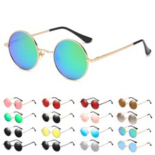 Round Retro Sunglasses Men Women Vintage Stylish Metal Circle Sun Glasses UV400