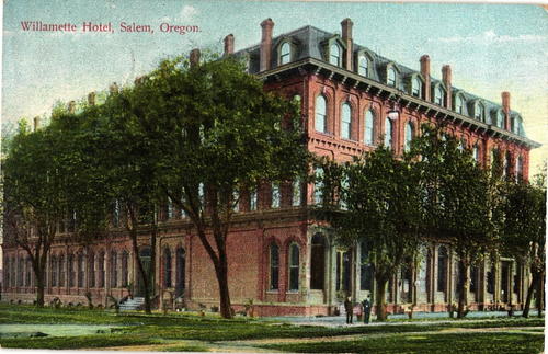 Willamette Hotel Salem Oregon Postcard c1907-09