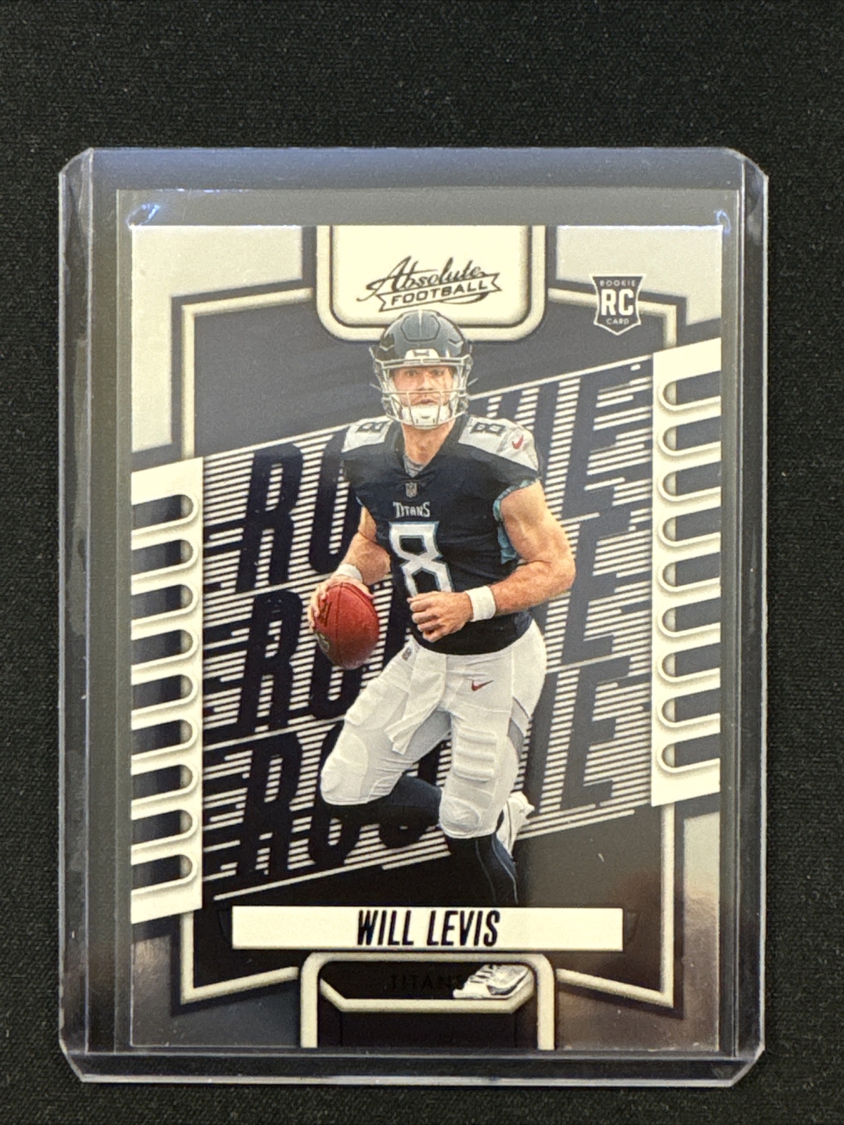 2023 Panini Absolute Football Will Levis SP Black Foil Rookie #114 Titians