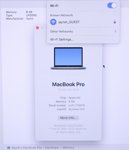 Apple MacBook Pro M2 8-Core 8GB 512GB 13" MNEJ3LL/A Space Gray - Afbeelding 6 van 23