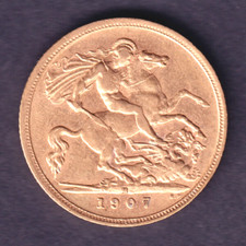 Australia. 1907 Melbourne - Half Sovereign.. Part Lustre - VF/gVF