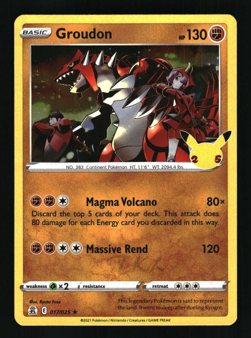 Pokemon Celebrations GROUDON Holo 17/25