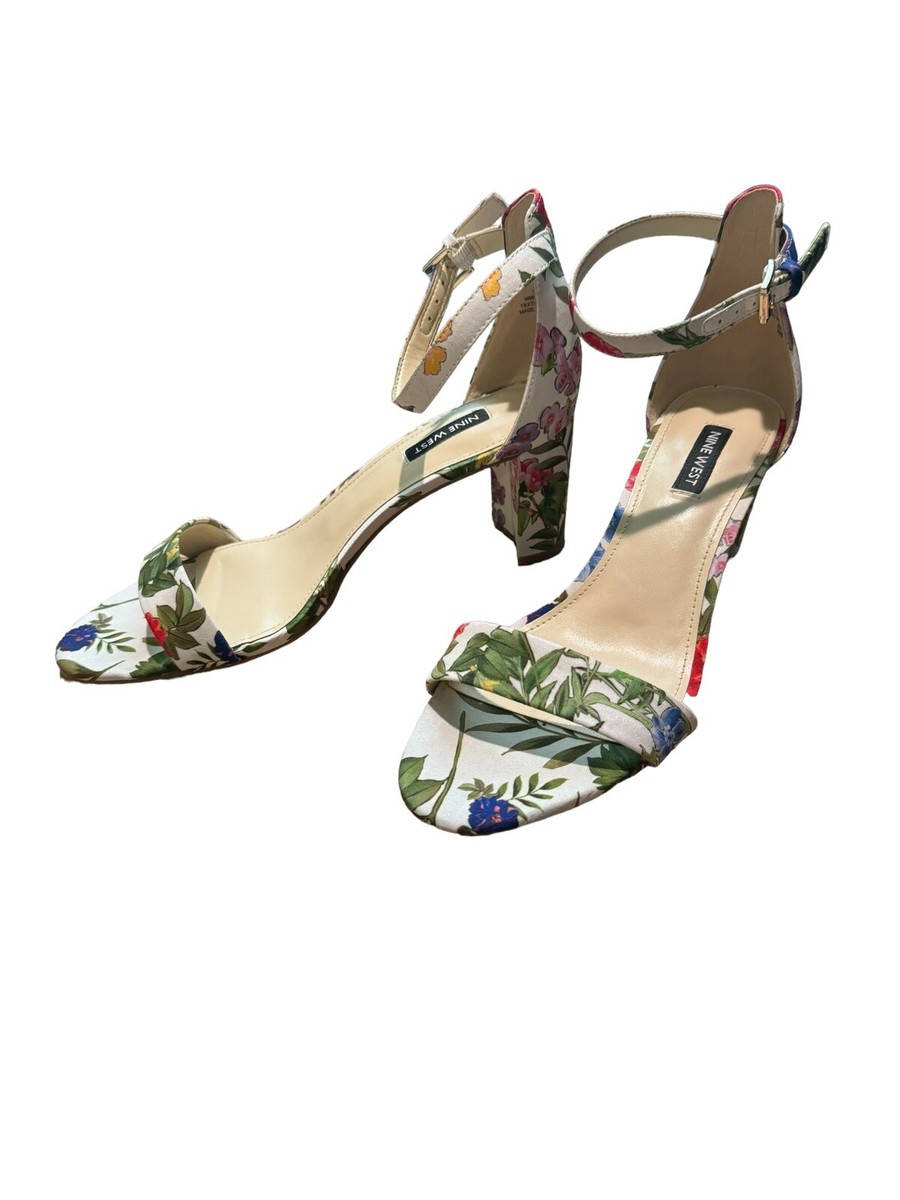 Nine West Ankle Strap Block Heel Sandals