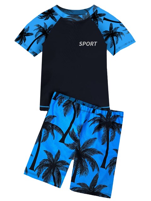 iEFiEL Jungen Zweiteiler Badeanzug Bademode Kurzarm T-Shirt und Badeshorts iEFiEL Jungen Zweiteiler Badeanzug Bademode Kurzarm T-Shirt und Badeshorts