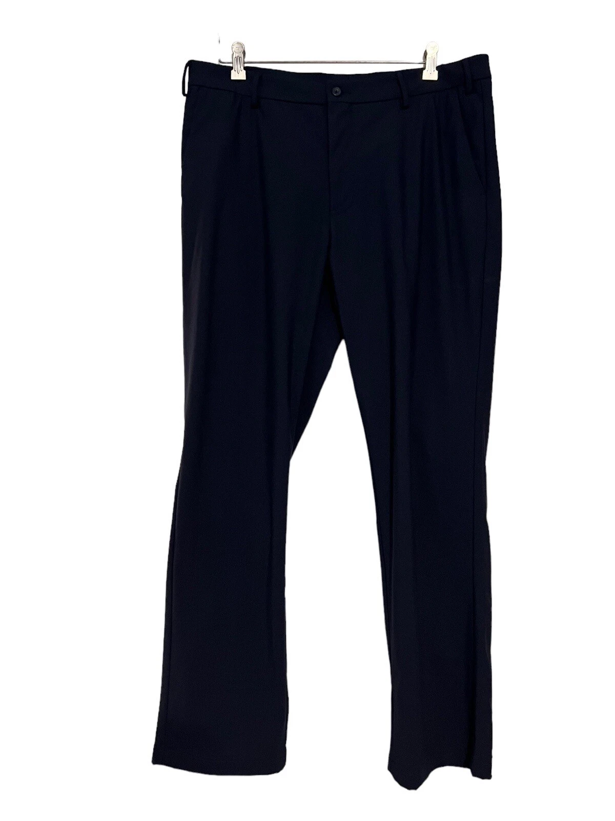 J Hilburn Blue Polyester Soft Stretch Straight Leg Golf Pants Men's Size 37X33