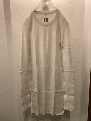 Rick Owens Long Sleeve Cotton Cut & Sewn T-shirt S NATURAL auth 