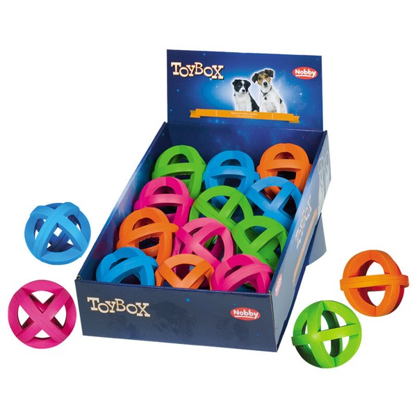 Nobby Hundespielzeug Gummi Gitterball 9Cm Ball Robust Spielzeug Spielball Hund-image