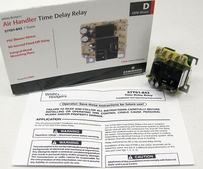 White Rodgers 57T01-843 Air Handler Timer Delay for 57T01-001