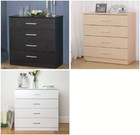 4 Chest Of Drawers Bedroom Living Room Furniture Spacious Modern Design Matt