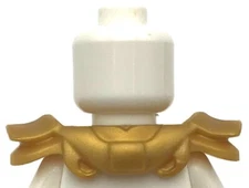 Lego New Pearl Gold Minifigure Armor w/ 2 Flaps over Shoulders Piece