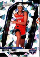 2024 Panini WNBA Prizm Aaliyah Edwards Variation RC Silver Cracked Ice Mystics