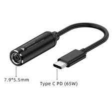 DC 7.9x5.5mm Female to USB Type C PD Charger Cable Power Cable for USB C Devices
