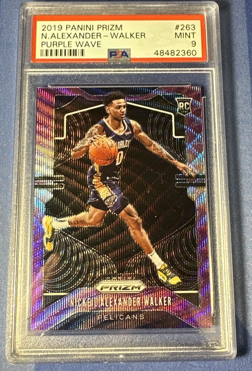 2019 Panini Prizm Nickeil Alexander-Walker Purple Wave Rookie PSA 9 #263 Wolves!