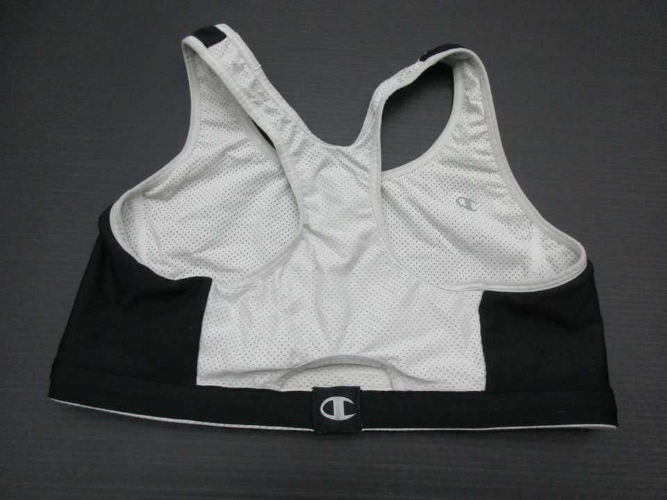 Женский тренировочный спортивный бюстгальтер Champion размер L черный/серый без проводов 1E - Изображение 3 из 4