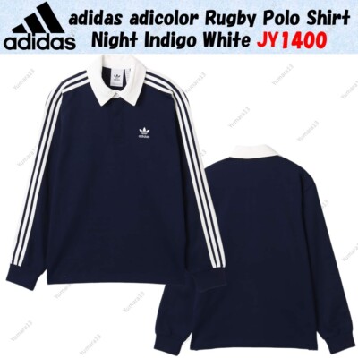 adidas adicolor Rugby Polo Shirt Night Indigo White JY1400 Japan